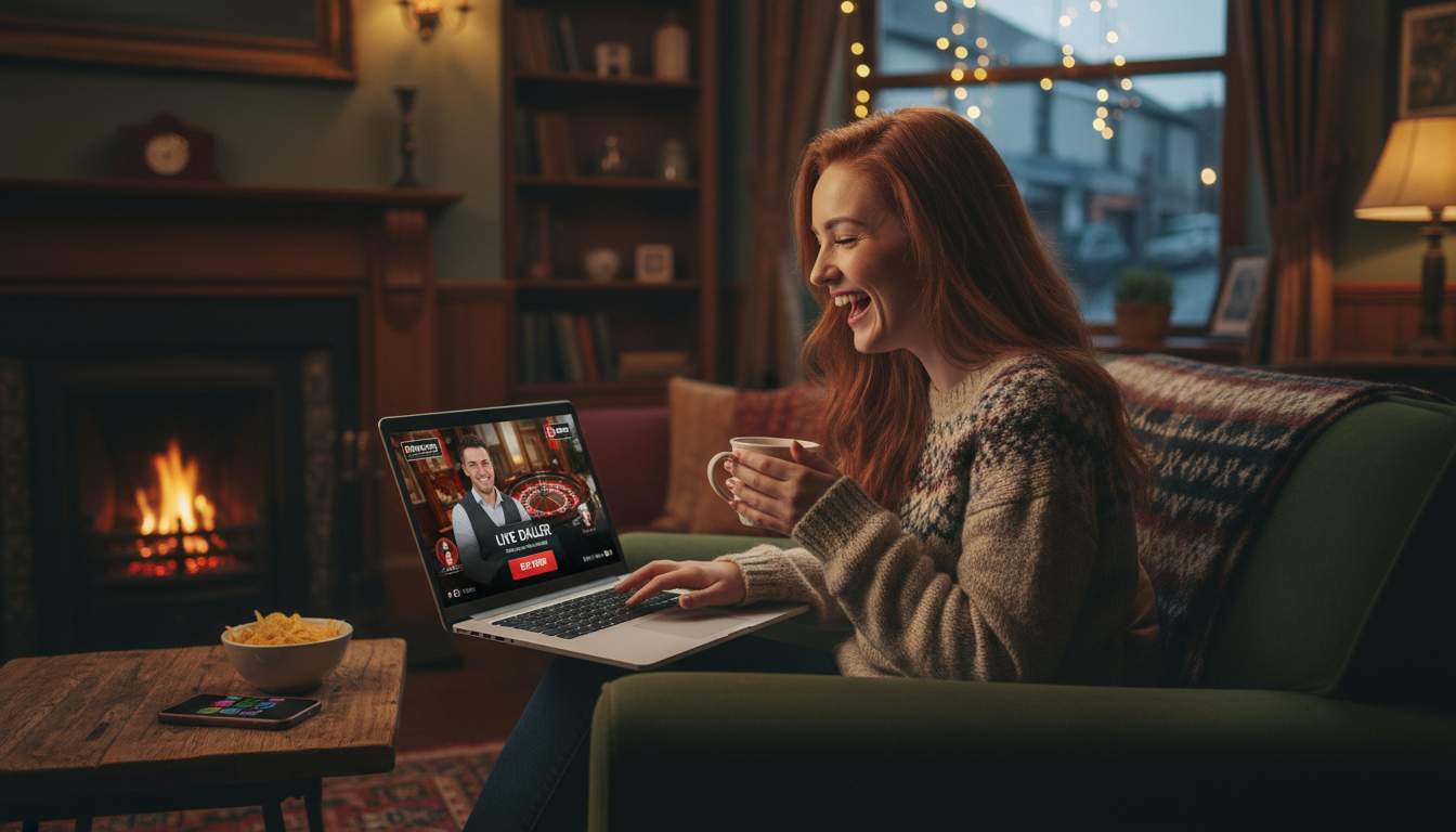 Live casino game in action